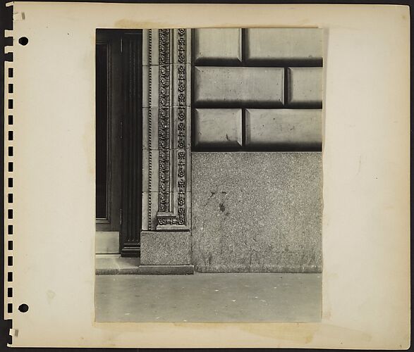 [Building Front Detail with Acanthus Molding in Doorway, New York City]