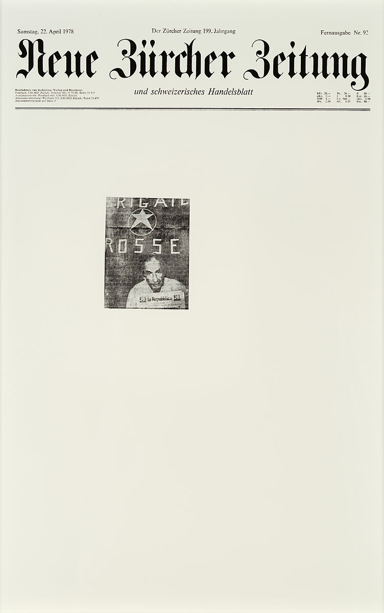 April 21, 1978, Sarah Charlesworth (American, East Orange, New Jersey 1947–2013 Hartford, Connecticut), Chromogenic prints