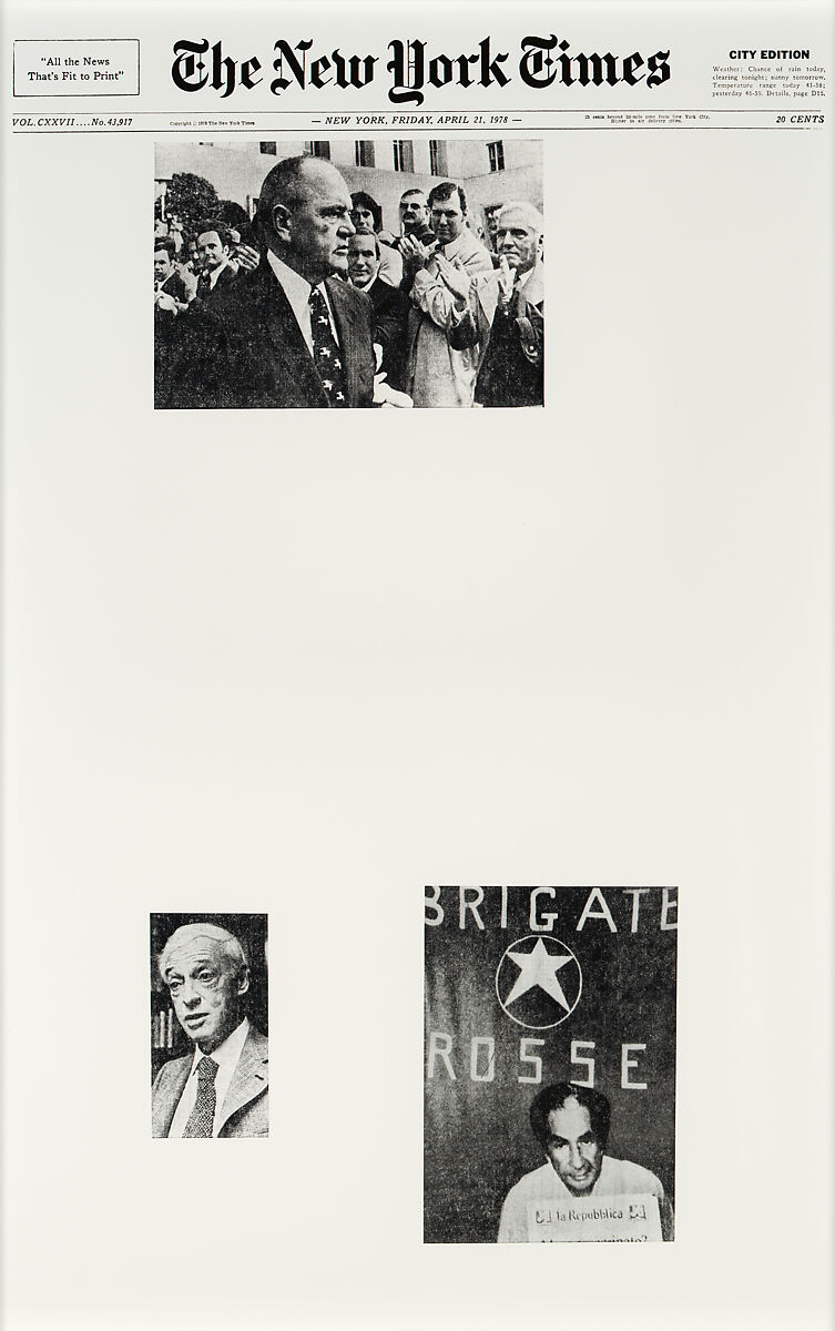 April 21, 1978, Sarah Charlesworth (American, East Orange, New Jersey 1947–2013 Hartford, Connecticut), Chromogenic prints