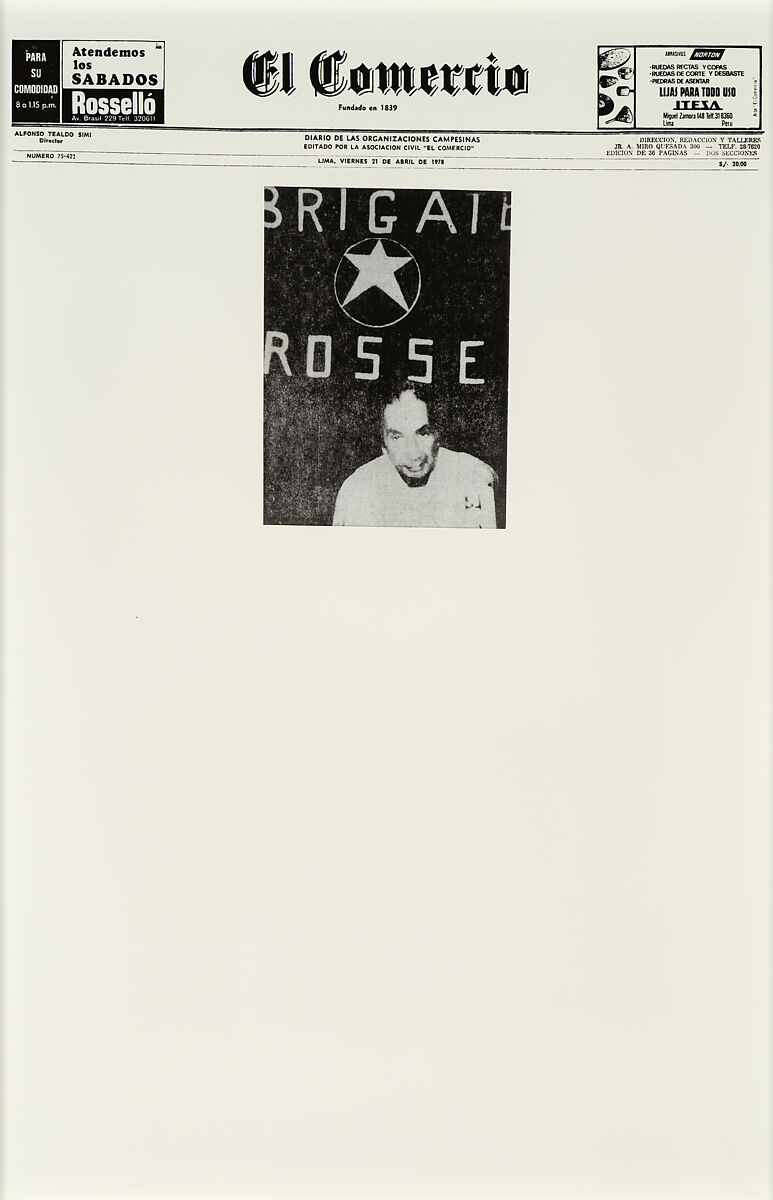 April 21, 1978, Sarah Charlesworth (American, East Orange, New Jersey 1947–2013 Hartford, Connecticut), Chromogenic prints