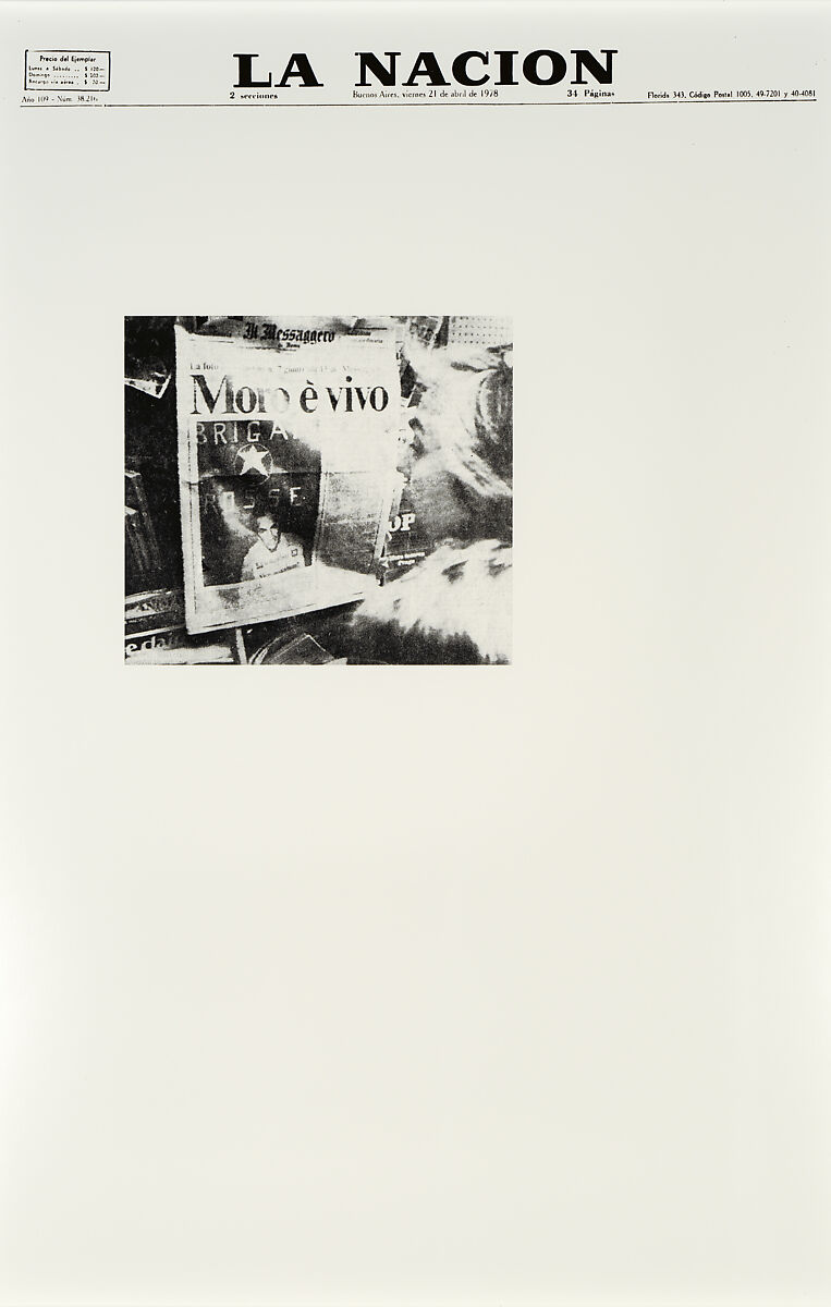 April 21, 1978, Sarah Charlesworth (American, East Orange, New Jersey 1947–2013 Hartford, Connecticut), Chromogenic prints