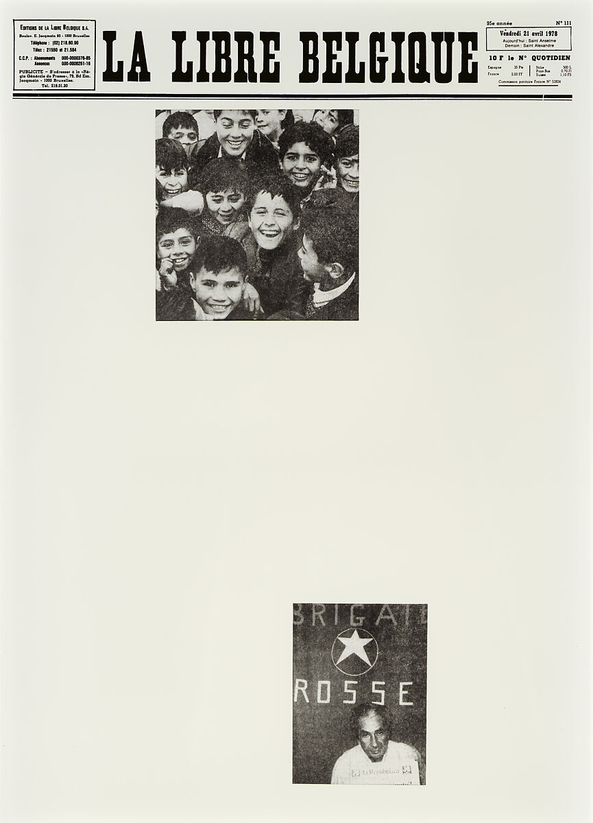 April 21, 1978, Sarah Charlesworth (American, East Orange, New Jersey 1947–2013 Hartford, Connecticut), Chromogenic prints