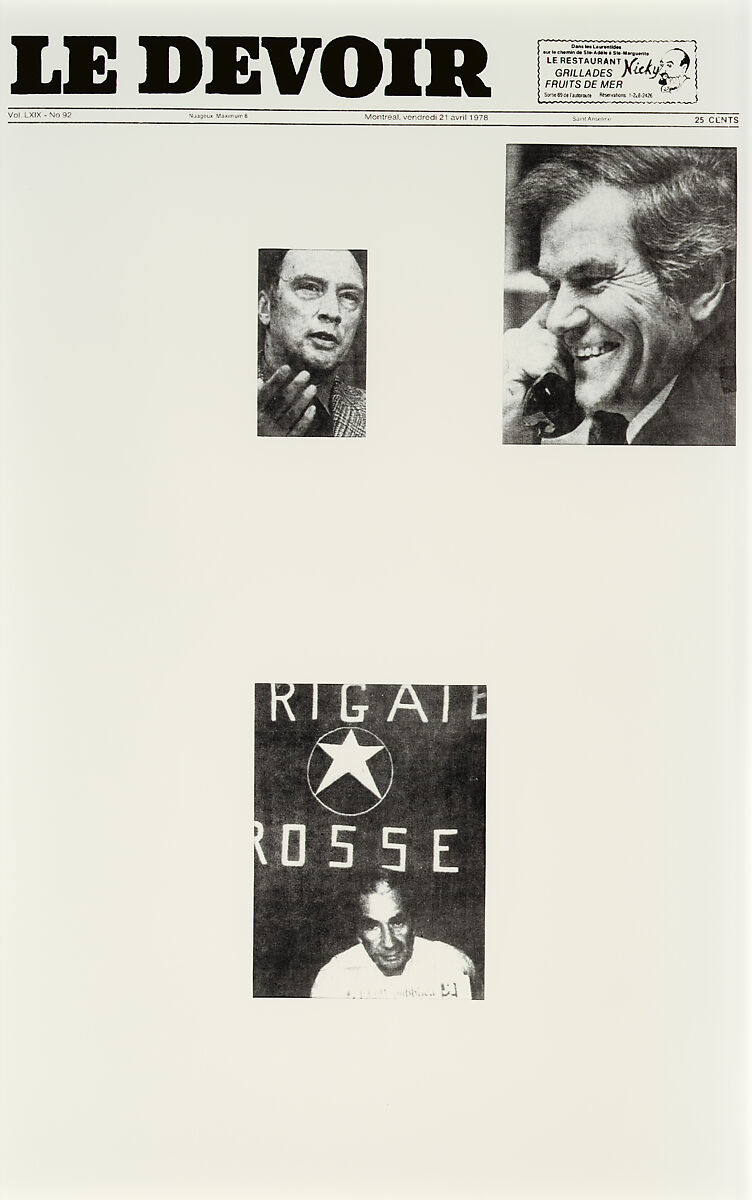 April 21, 1978, Sarah Charlesworth (American, East Orange, New Jersey 1947–2013 Hartford, Connecticut), Chromogenic prints