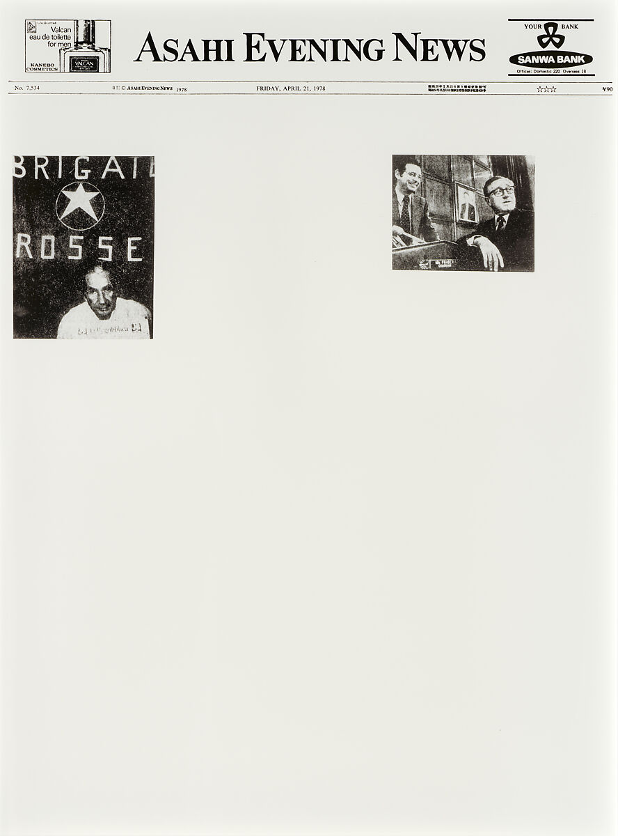 April 21, 1978, Sarah Charlesworth (American, East Orange, New Jersey 1947–2013 Hartford, Connecticut), Chromogenic prints