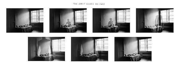 The Spirit Leaves the Body, Duane Michals (American, born McKeesport, Pennsylvania, 1932), Gelatin silver prints (7) 