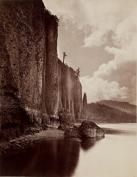 Cape Horn, Columbia River, Oregon, Carleton E. Watkins (American, 1829–1916), Albumen silver print from glass negatives 