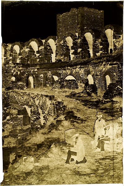 Arles (Bouche-du-Rhône) -- Interior View of the Amphitheater, Edouard Baldus (French (born Prussia), 1813–1889), Waxed paper negatives with applied media 