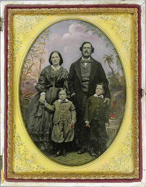 [Family], Robert H. Vance (American, died 1876), Ambrotype with applied color 