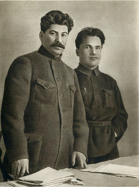 [Stalin and Sergei Kirov, 1926] in Joseph Stalin: A Short Biography (Moscow, 1949), Unknown (Russian), Photogravure 