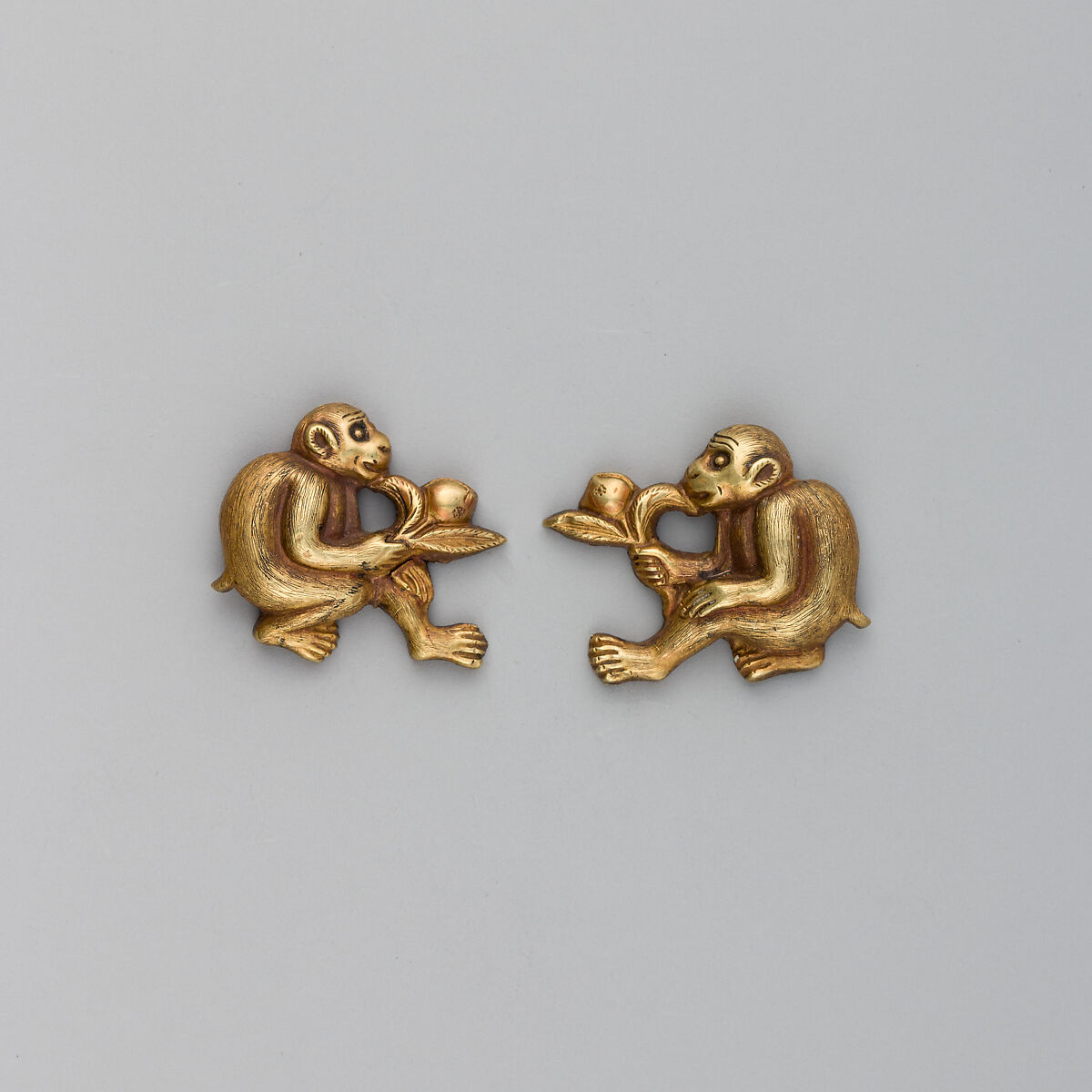 Pair of Sword-Grip Ornaments (Menuki), Gold, Japanese 