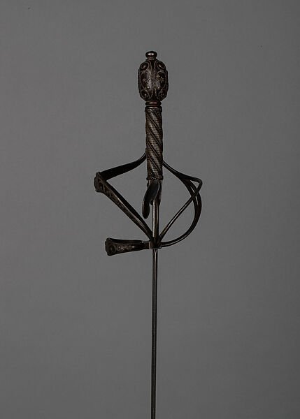 Rapier in 15th Century German Style, Steel, silver, German