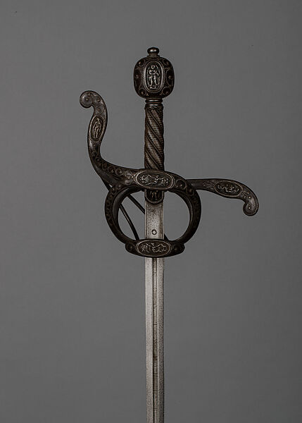 Rapier in 15th Century German Style, Steel, silver, German 