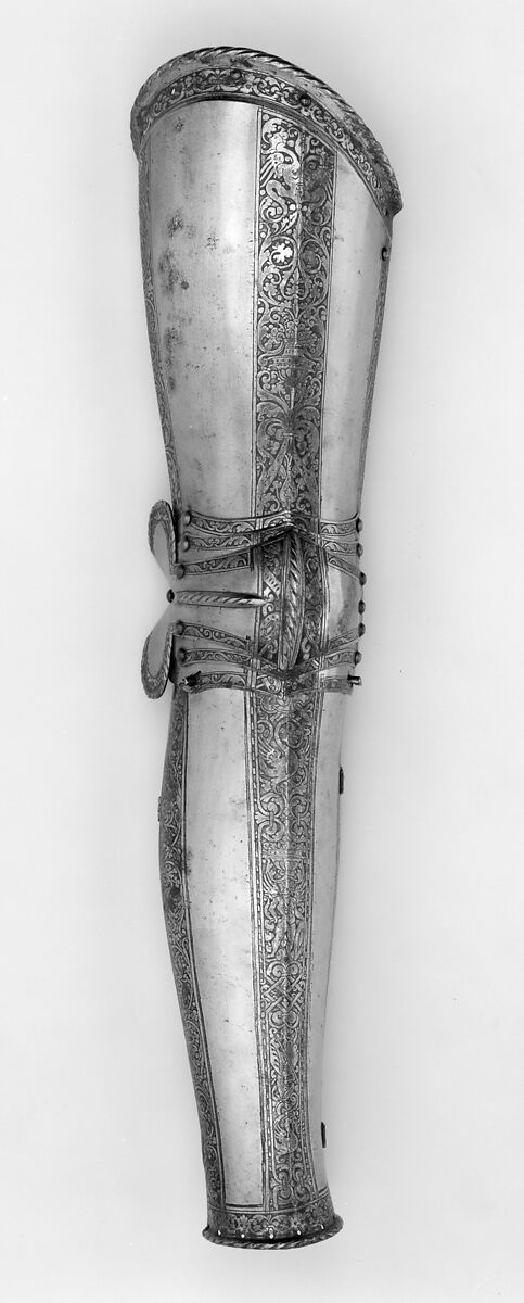 Elements of an Armor Garniture Made for Henri I de Montmorency (1534–1614), Comte de Damville and Constable of France, Steel, gold, brass, leather, French