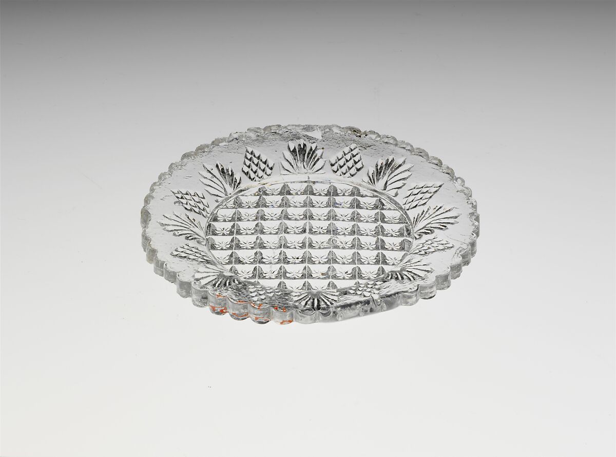 Cup Plate, Probably Boston &amp; Sandwich Glass Company (American, 1825–1888, Sandwich, Massachusetts), Lacy pressed glass, American