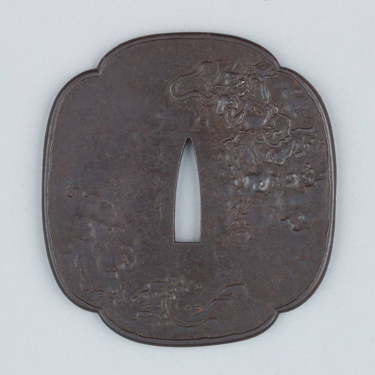 Sword Guard (Tsuba), Iron, copper, Japanese 