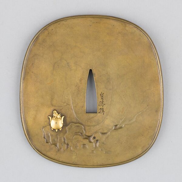 Sword Guard (Tsuba), Copper alloy (sentoku), gold, copper-silver alloy (shibuichi), copper, Japanese