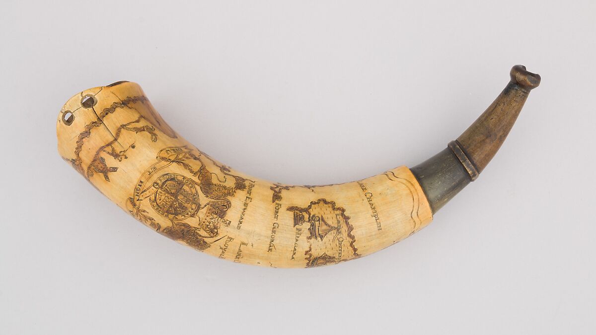 02-375 Cureton© Deluxe Medium Powder Horn - Powderhorns and More