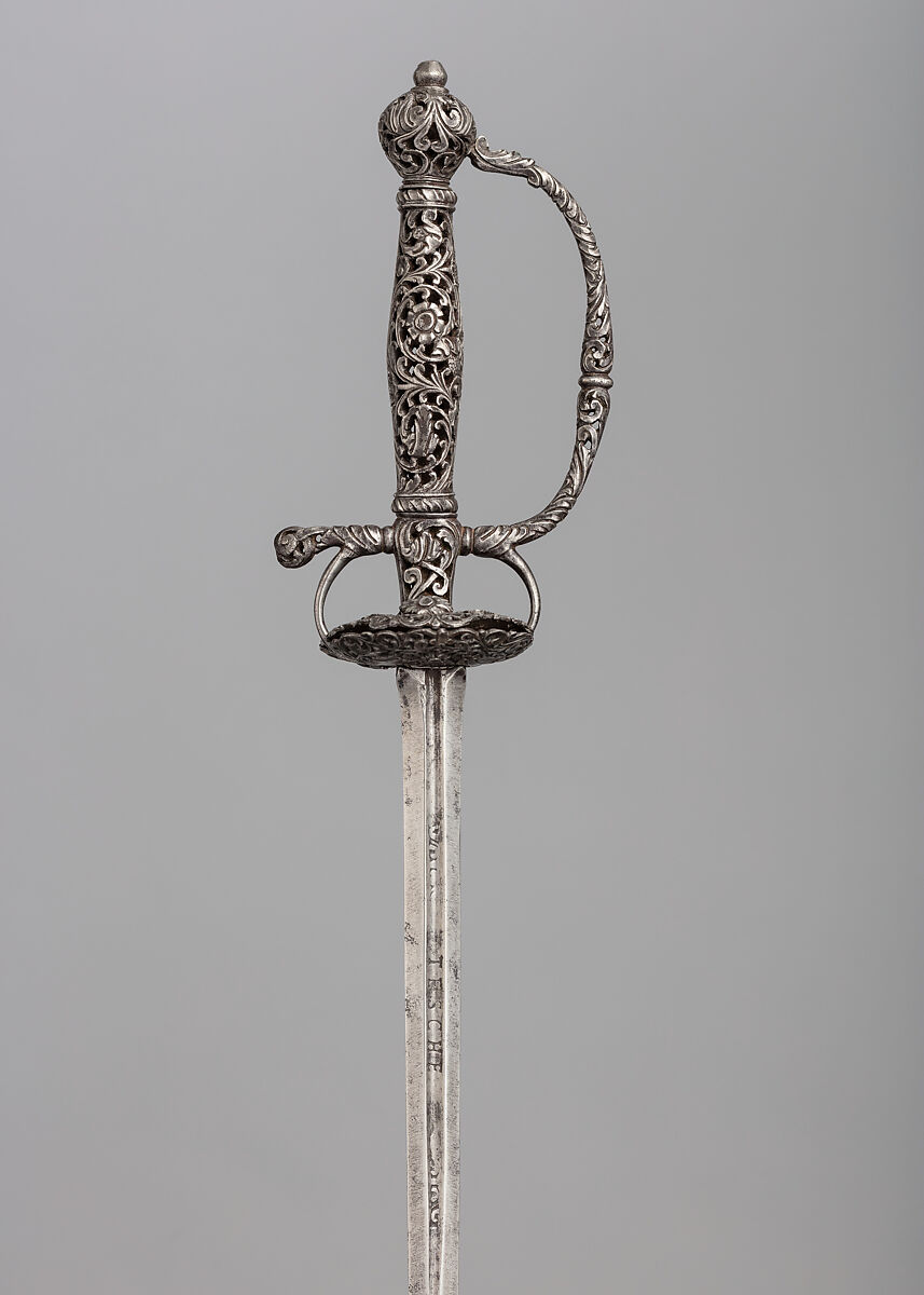 Page's Sword, Johann Tetsche (German, active Solingen, 1700–1742), Steel, hilt, Italian; blade, German, Solingen