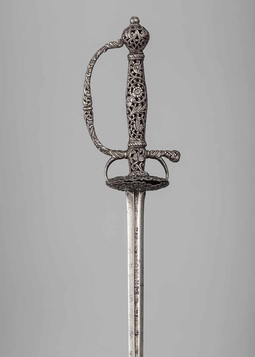 Page's Sword, Johann Tetsche (German, active Solingen, 1700–1742), Steel, hilt, Italian; blade, German, Solingen 