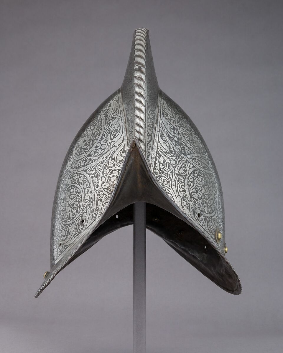 Morion, Steel, brass, Italian