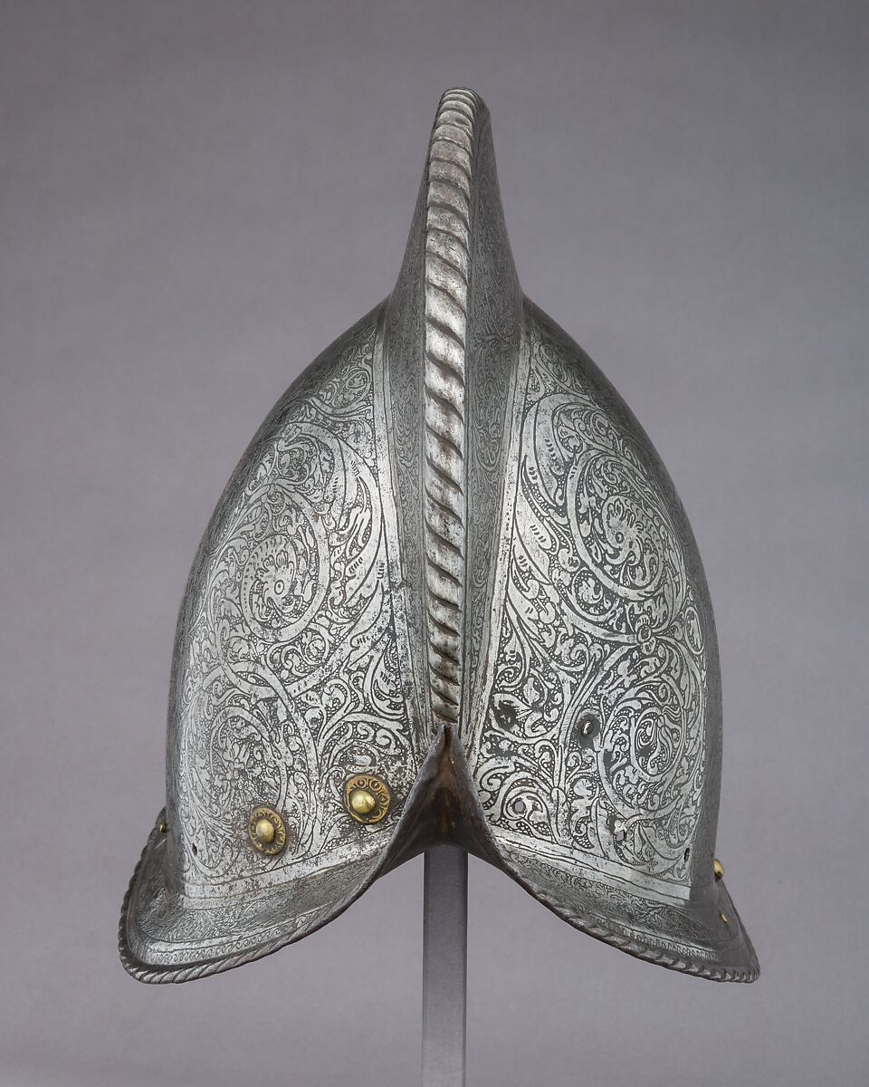 Morion, Steel, brass, Italian