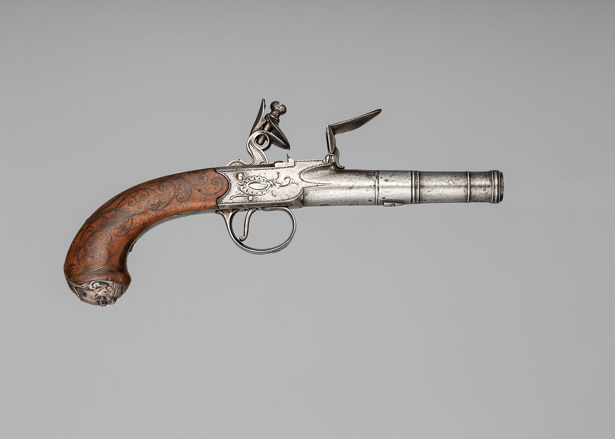 Flintlock Box-Lock Turn-Off Pistol, Ketland (British, London and Birmingham, active mid- 18th century–1831), Steel, wood (walnut), silver, British, probably Birmingham 