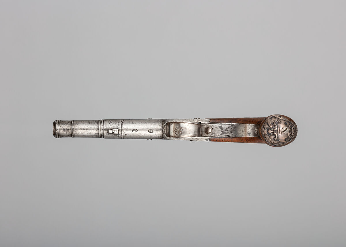 Flintlock Box-Lock Turn-Off Pistol, Ketland (British, London and Birmingham, active mid- 18th century–1831), Steel, wood (walnut), silver, British, probably Birmingham