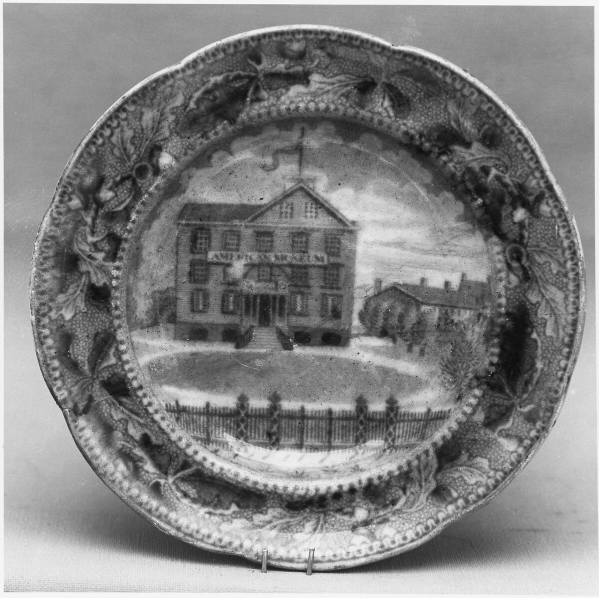 Cup Plate, Ralph Stevenson &amp; Williams (active ca. 1825–27), Earthenware, transfer-printed, British (American market) 