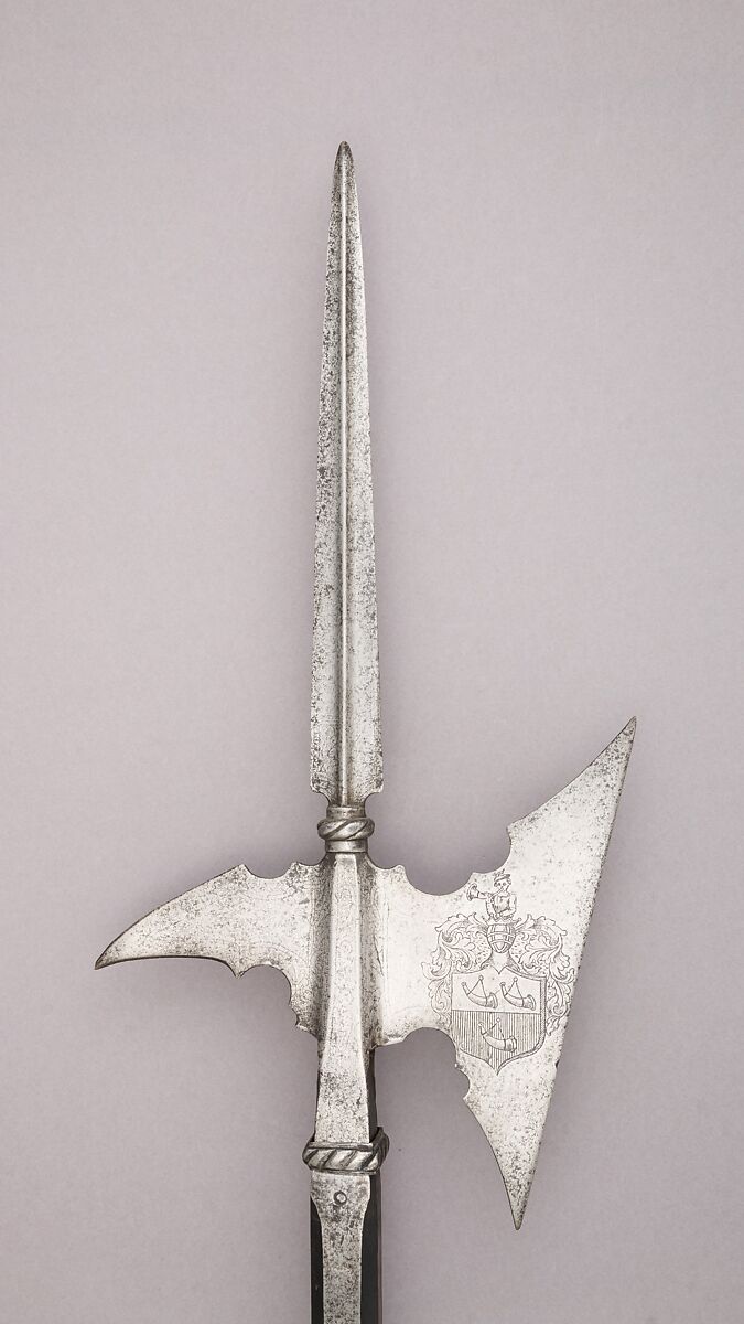 Halberd, Steel, wood (oak), German