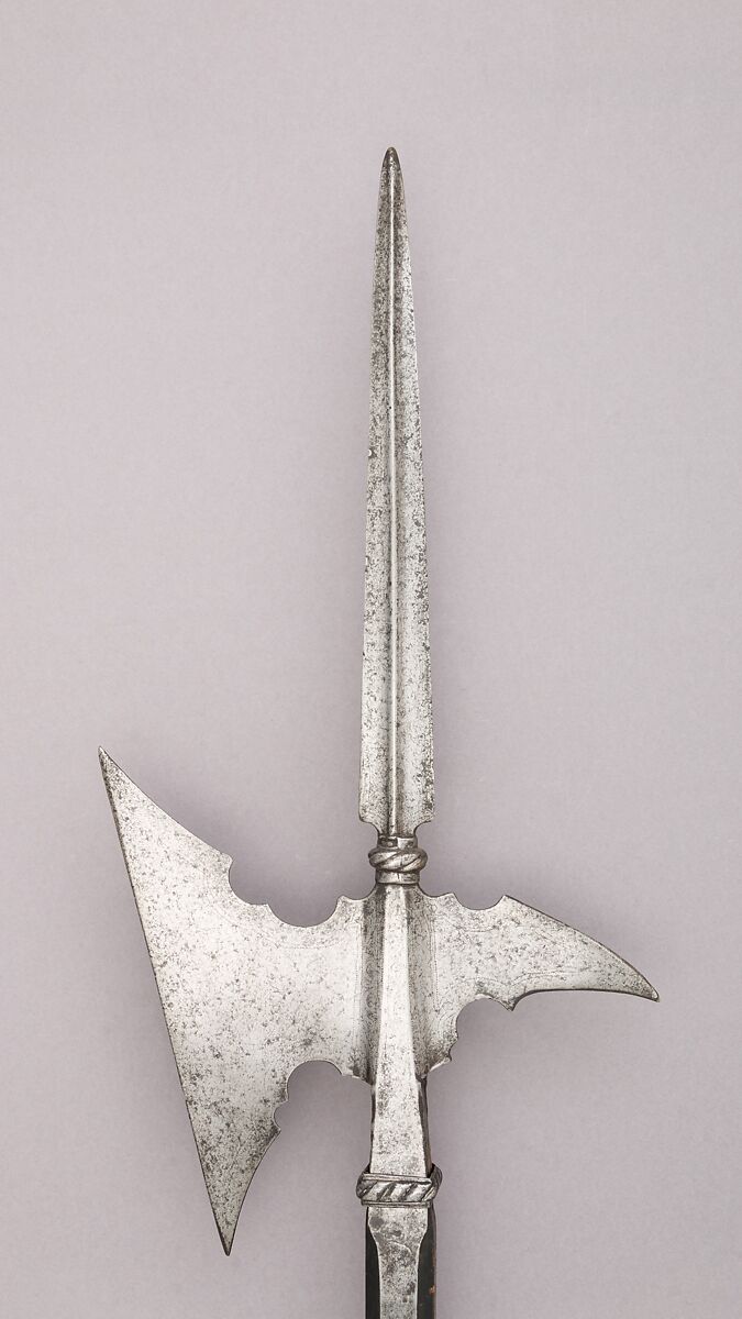 Halberd, Steel, wood (oak), German 