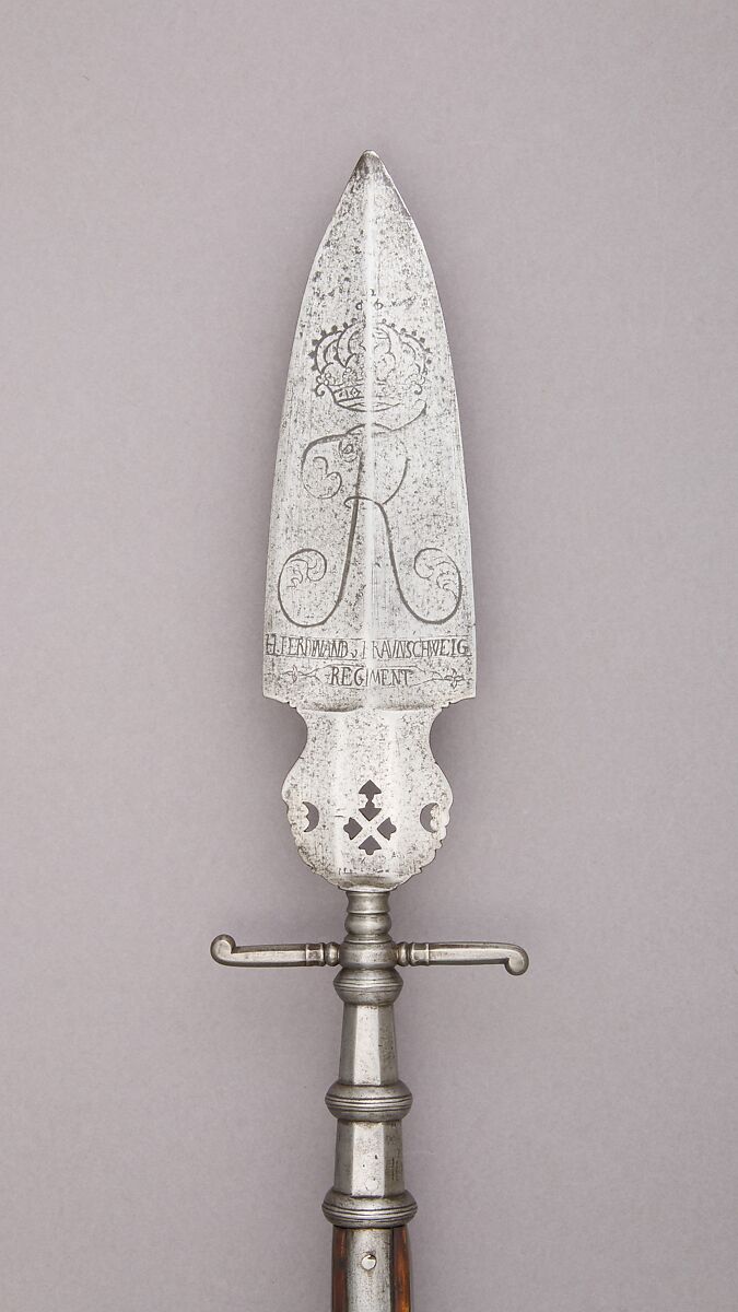 Spontoon, Steel, wood (ash), German