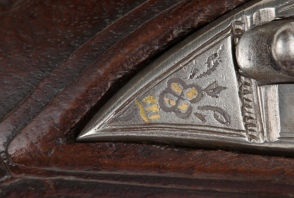 Flintlock Blunderbuss, Steel, wood, silver, gold, copper alloy, Indian, Mysore, Srirangapatna