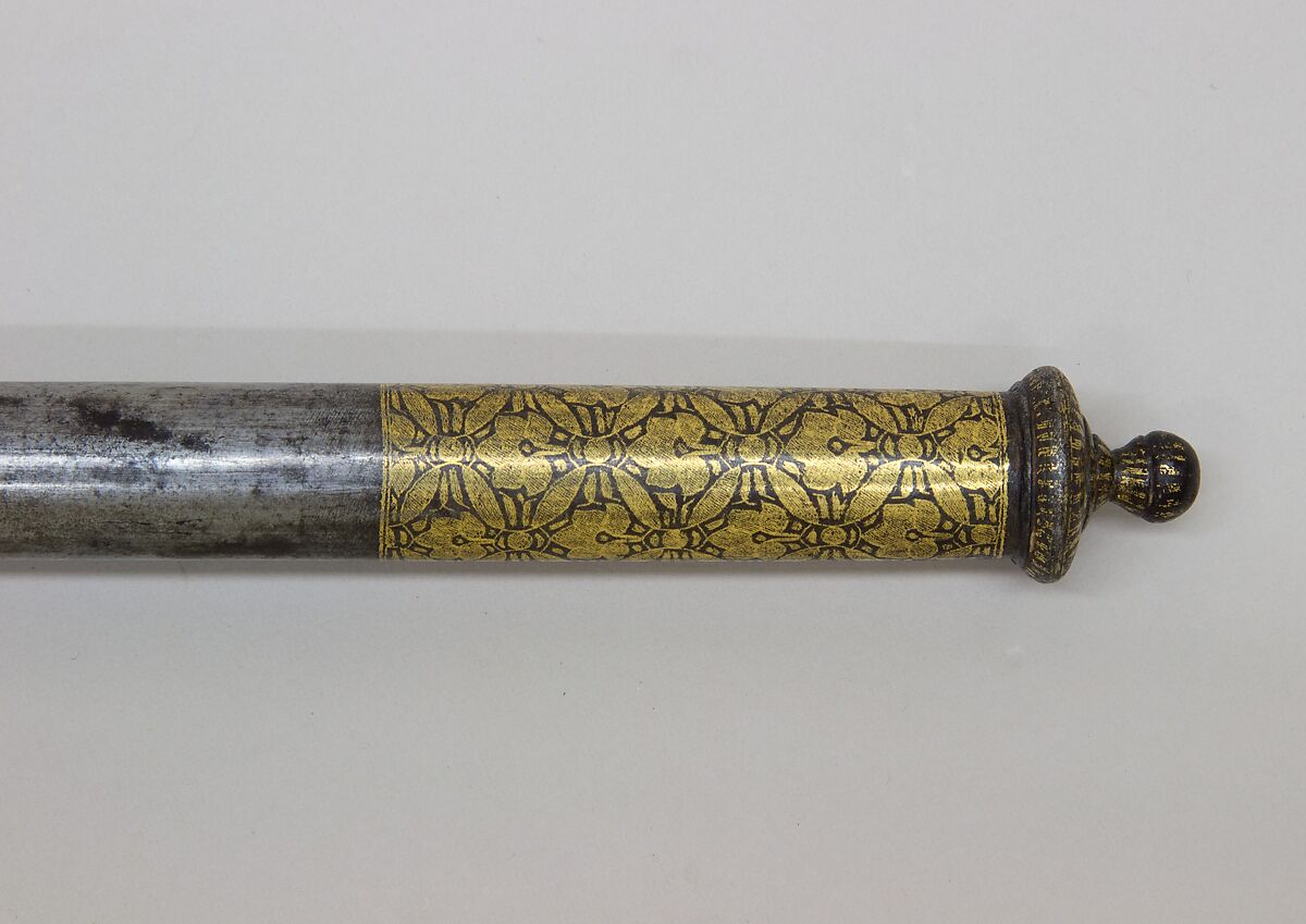 Mace (Gada), Steel, gold, Indo-Persian