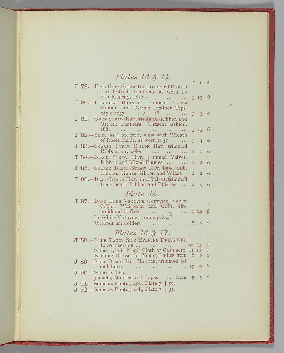 Fashions 1837-1887, William Charles Brown (British, active late 19th century), Woodburytypes