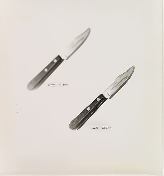 Dull Knife/Sharp Knife, William Wegman (American, born 1943), Gelatin silver print 
