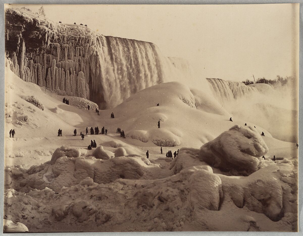 [Ice Bridge and the American Falls, Niagara, New York], Unknown (American), Albumen silver print from glass negative 