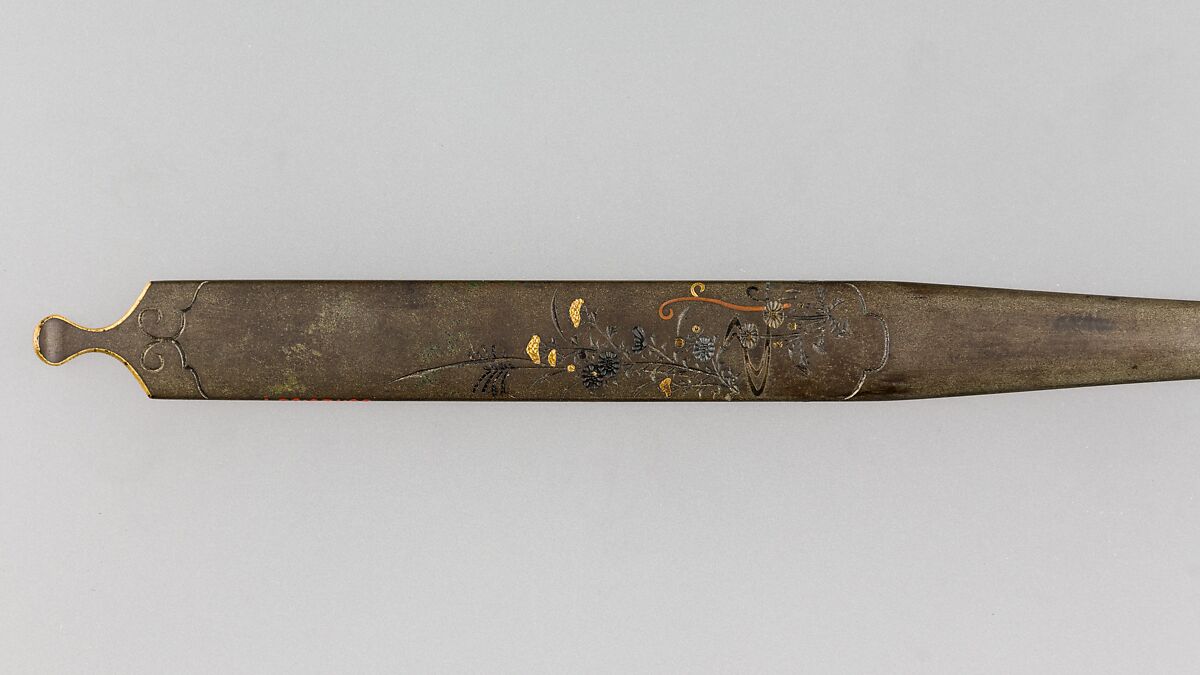 Hair Dressing Tool (Kogai), Copper, copper-gold alloy (shakudō), copper-silver alloy (shibuichi), gold, silver, Japanese