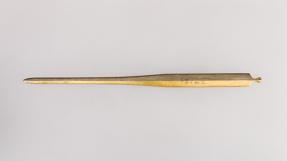Hair Dressing Tool (Kogai), Copper, copper-gold alloy (shakudō), copper-silver alloy (shibuichi), gold, silver, Japanese