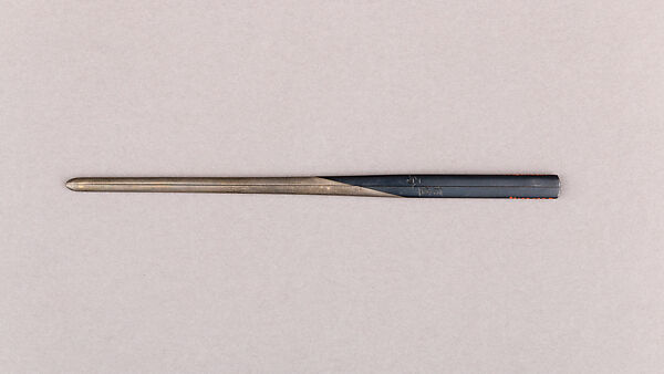 Split Hair Dressing Tool (Kogai), Silver, copper-gold alloy (shakudō), gold, Japanese