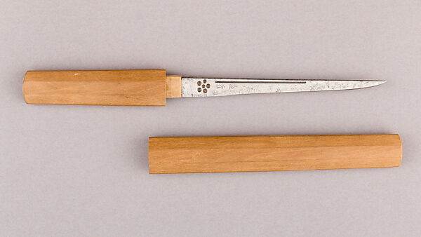 Knife Blade (Kozuka), Steel, wood, Japanese 