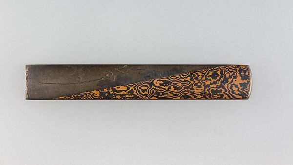 Knife Handle (Kozuka), Copper-gold alloy (shakudō), copper-silver alloy (shibuichi), metal laminate (mokume-gane), gold, silver, Japanese 