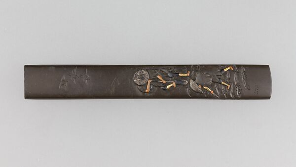 Knife Handle (Kozuka), Copper-silver alloy (shibuichi), copper-gold alloy (shakudō), gold, silver, copper, Japanese 
