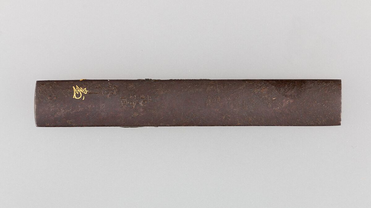 Knife Handle (Kozuka), Iron, silver, copper-silver alloy (shibuichi), copper-gold alloy (shakudō), Japanese