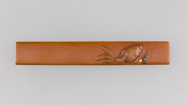 Knife Handle (Kozuka), Copper, gold, copper-silver alloy (shibuichi), copper-gold alloy (shakudō), Japanese 