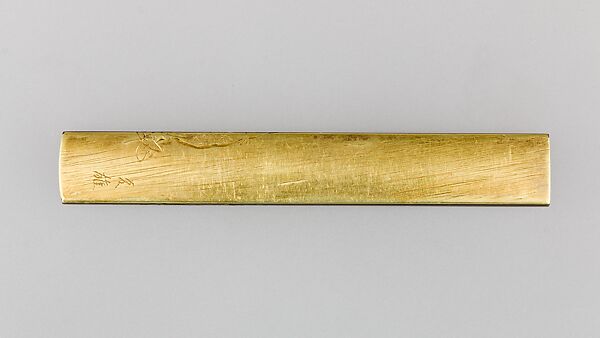 Knife Handle (Kozuka), Copper-silver alloy (shibuichi), gold, silver, Japanese