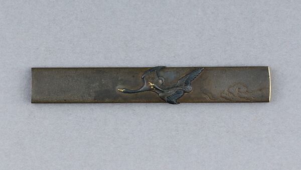 Knife Handle (Kozuka), Copper-silver alloy (shibuichi), silver, copper-gold alloy (shakudō), gold, Japanese 