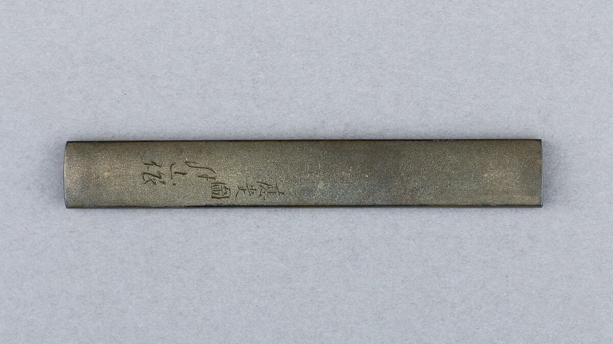 Knife Handle (Kozuka), Copper-silver alloy (shibuichi), gold, silver, Japanese