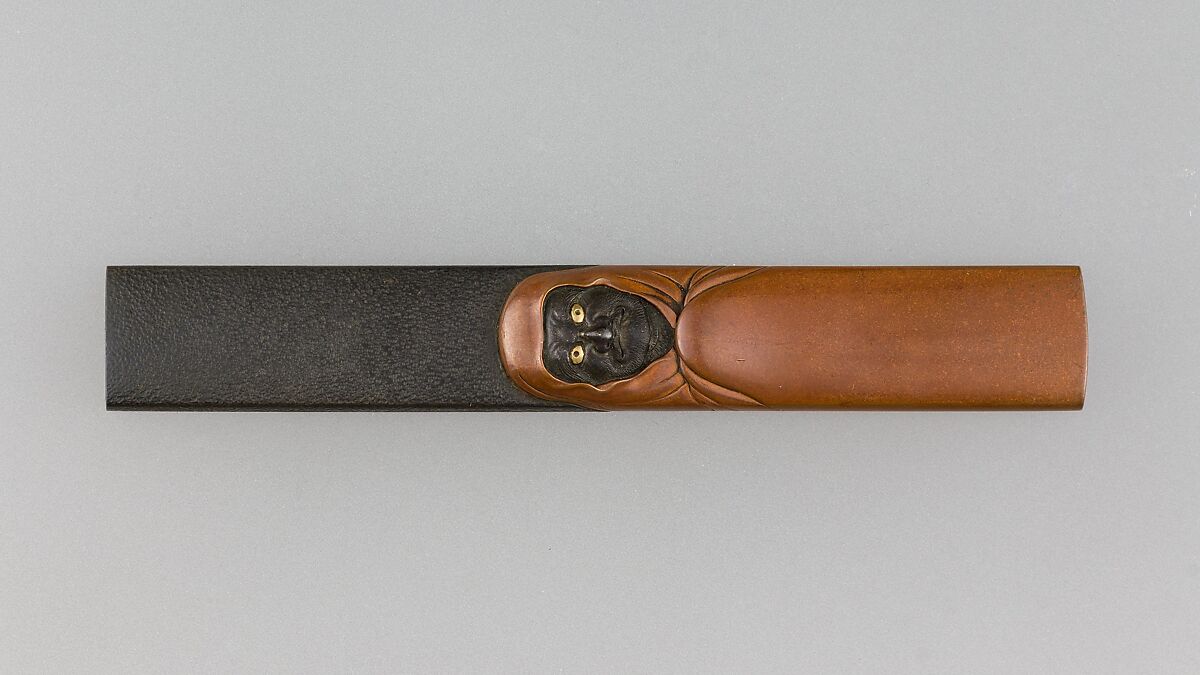 Knife Handle (Kozuka), Copper-silver alloy (shibuichi), gold, copper, Japanese 