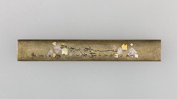 Knife Handle (Kozuka), Iron, copper, gold, copper-silver alloy (shibuichi), silver, Japanese