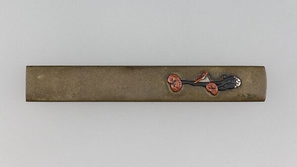 Knife Handle (Kozuka), Copper-silver alloy (shibuichi), copper-gold alloy (shakudō), silver, copper, Japanese 